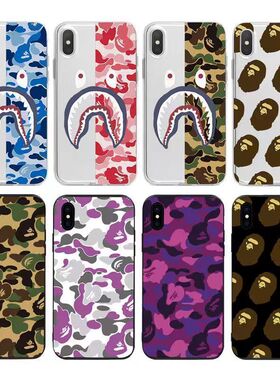 个性潮牌彩色鲨鱼嘴iphone手机壳苹果17promax小众16高级14透明13荣耀oppo小米vivo华为1加15超火独特硅胶壳