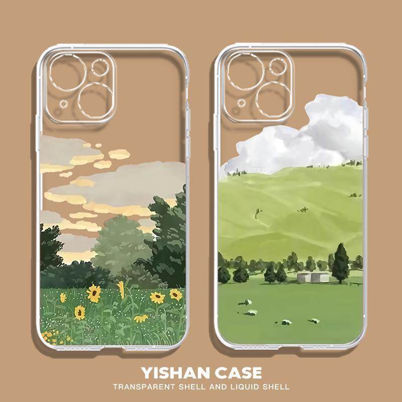 覆古油画 画风景手机保护壳适配于 于苹 ??果16promax小米15pro红米vivoiqoo荣耀OPPO真我华为mate系列全包个