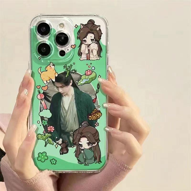 成毅透明小卡手机保护壳适用苹 ??果16promax华为oppo红米vivo个性荣耀90一加小米15pro红米可爱新款卡通全包