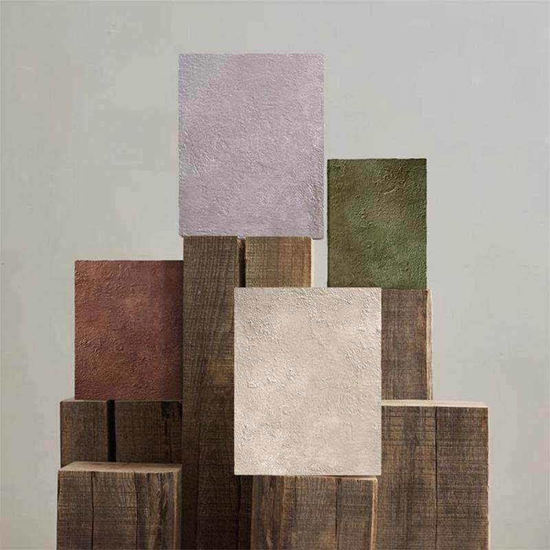 手绘油画2025新款中古奶油风客厅小尺寸装饰画肌理感餐厅组合挂画