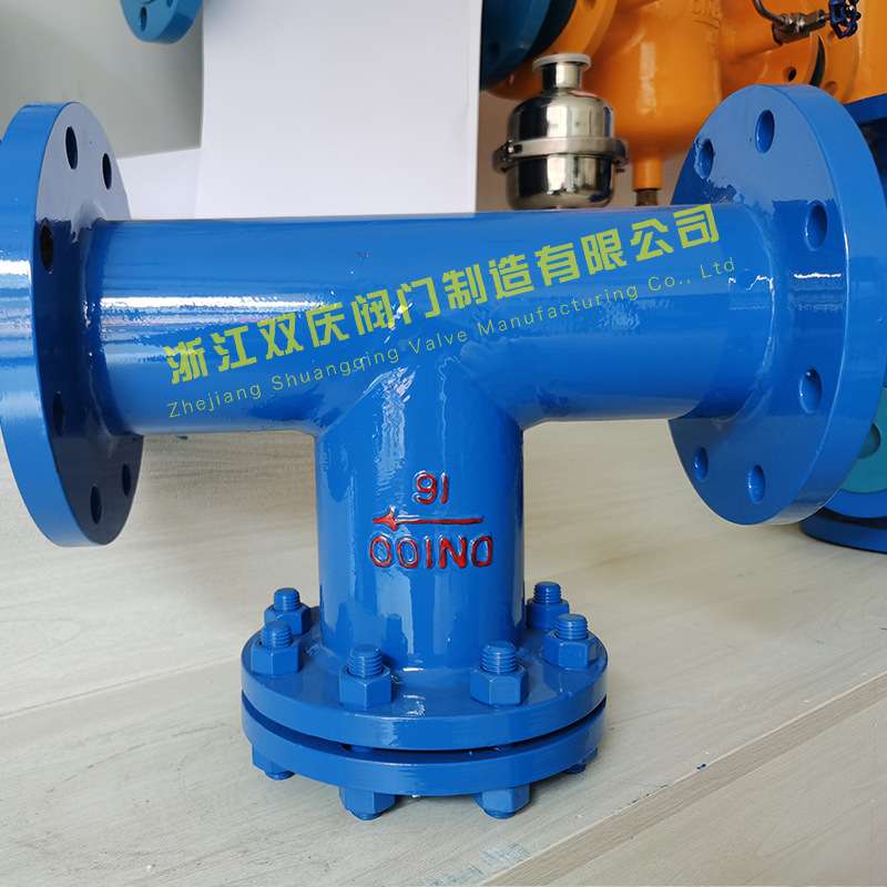 不锈钢快开工业气体大口径污水管道处理器SRT毛发收集器T型过滤器