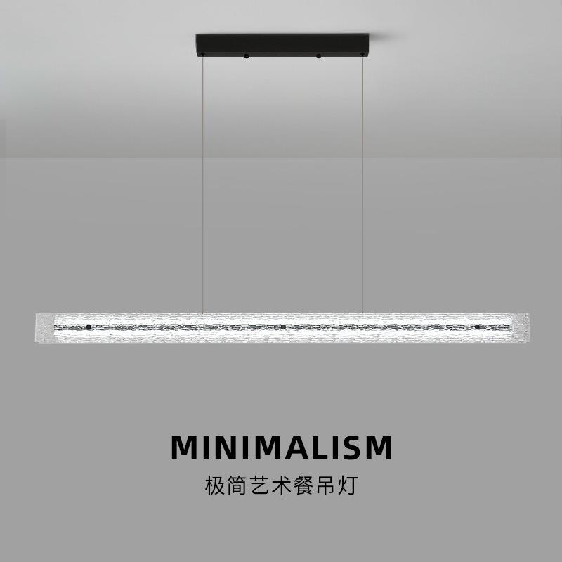 跨境意式餐厅吊灯 现代简约树脂大厅灯设计师新款创意一字长条灯