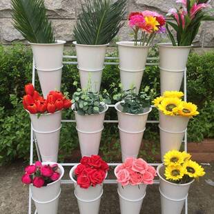 大号花店多层花架花店货架铁艺花架鲜花货架花店花桶展示架