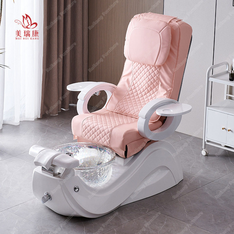 跨境专供沙龙水疗电动按摩沐足沙发椅高端美容院修甲泡脚美甲沙发