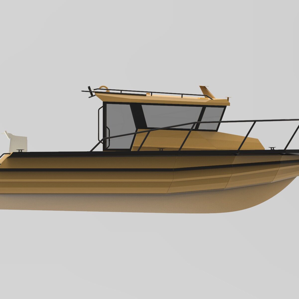 金色7.5米定制嘉世宝铝合金钓鱼艇小型游艇钓鱼船快艇渔船海钓船