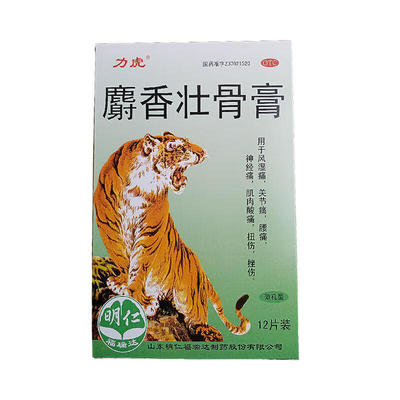 【力虎】麝香壮骨膏12片/盒