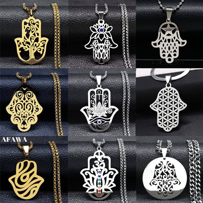 Hamsa法蒂玛之手吊坠项链