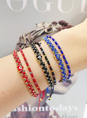 爱心恶魔之眼编织手绳