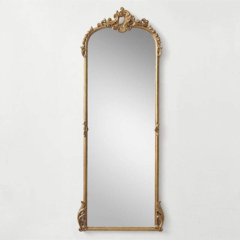 欧式全身镜复古落地镜家用服装店法式雕花试衣镜卧室美式穿衣镜子