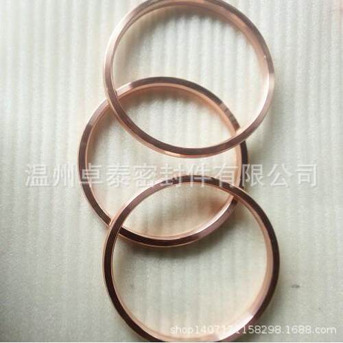 厂家直销紫铜八角垫椭圆垫金属环垫RJ法兰垫环密封圈R型HG20633