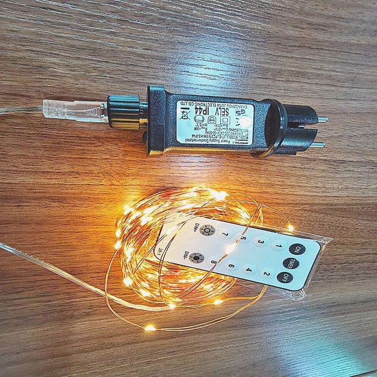 厂家直供铜线灯串低压插电款铜丝灯迷你灯条灯带星星圣诞铜线彩灯