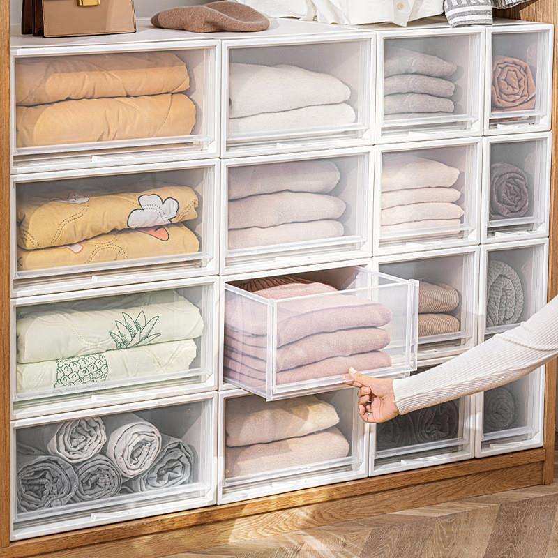 积木款抽屉式收纳箱 衣柜收纳箱衣服收纳抽屉组合柜衣物收纳箱