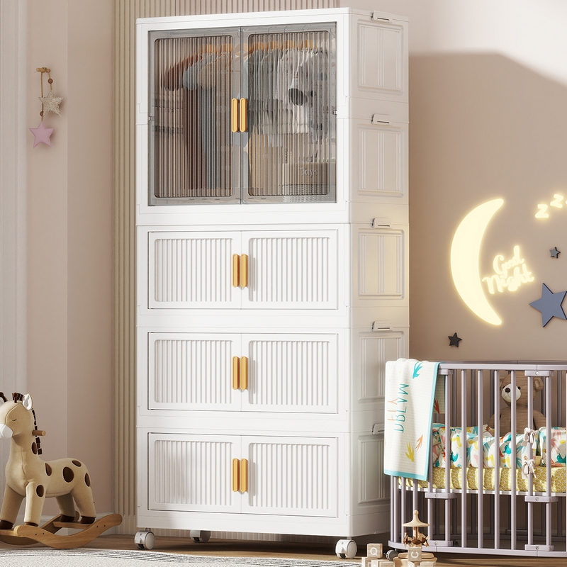 免安装宝宝衣柜衣物收纳柜家用卧室多层折叠置物柜子婴儿简易衣橱