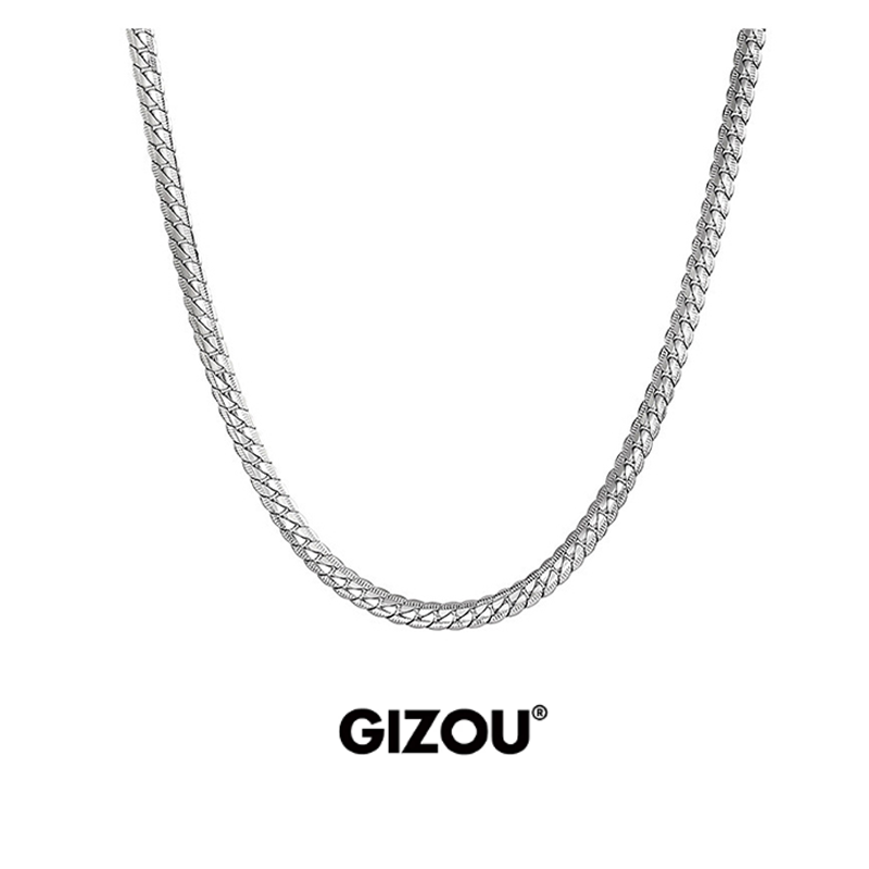 官方正品古巴压花锁骨链