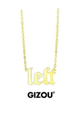 极昼官方正品左航同款纯银字母项链left简约高级感百搭男士锁骨链