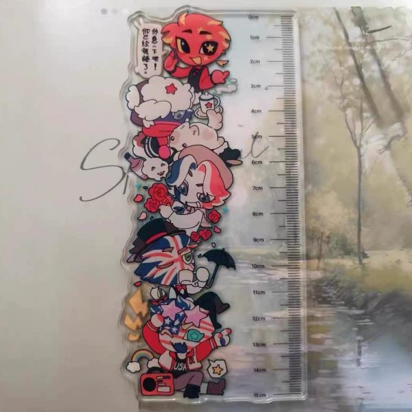 countryhumans ch国拟五常周边15cm亚克力尺子直尺学生谷子收藏