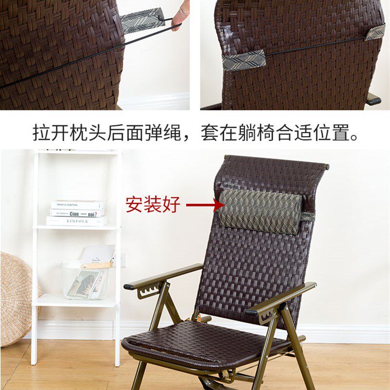 躺椅配件凉席折叠椅枕头 午休椅海绵枕 靠背椅特斯林枕午睡椅头枕