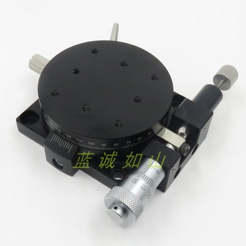 包邮手动旋转滑台RTRM40-R/60/80-L千分尺旋钮微调视觉平台位移台