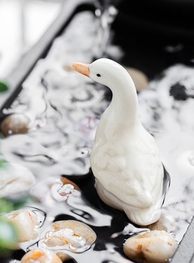 古都 长方形鱼池小鱼缸流水器摆件水缸喷水器景观循环水造景配件