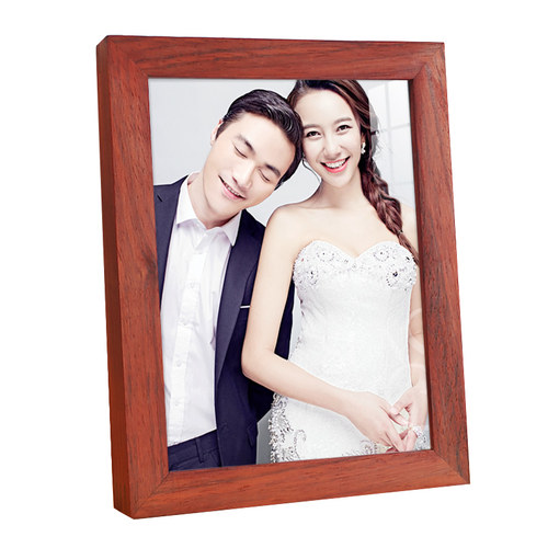 黑胡桃纯实木相框摆台5 6 7 8 10寸12加洗全家福中式照片洗印冲洗