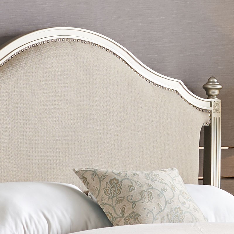 威灵顿 美式布艺床主卧香槟色实木双人床1.5米婚床公主床A602-60