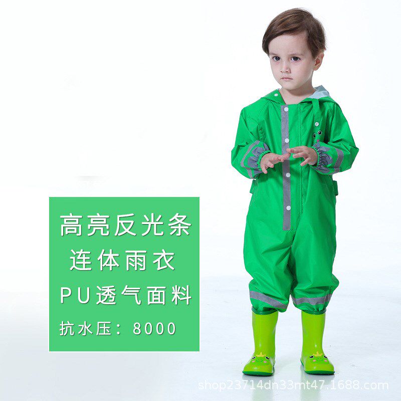 儿童雨衣女童幼儿园小学生男童连体韩版小孩宝宝雨鞋套装带书包位