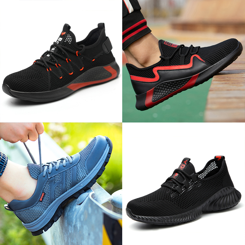 劳保鞋男四季透气防臭钢包头轻便防砸防刺穿工地安全鞋软底工作鞋