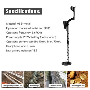 Portable Underground Metal Detector High SeOnsitivity Jewelr