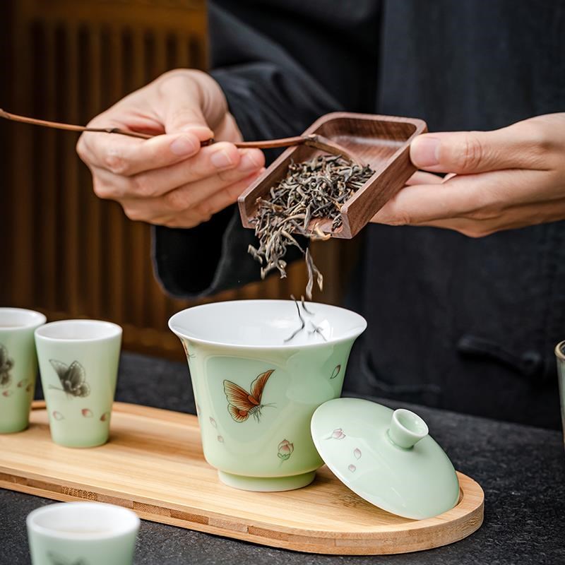 便携式旅行e茶具轻巧方便户外一壶三杯简逸陶瓷手工小旅箱茶具套
