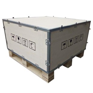 钢带边木箱免熏蒸胶合板箱机械航空海运包装箱T物流运输定做拼装