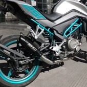 适用于春风250NK排气管 钛合金回压V前段炸街排气管 春风250SR改装