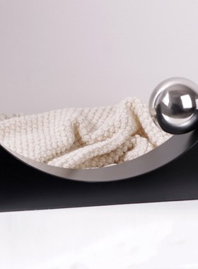 滚动球定格摆件金属工艺s品样板房书柜装饰电视柜几何艺术摆设创