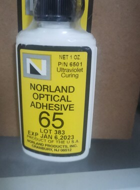 美国Noland光固化胶水noa6D3低荧光紫外光学胶水精密光学胶水