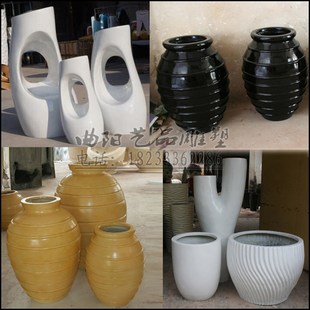 树脂花盆雕塑创意花盆摆件商x场花坛组合摆件玻璃钢组合花盆雕塑