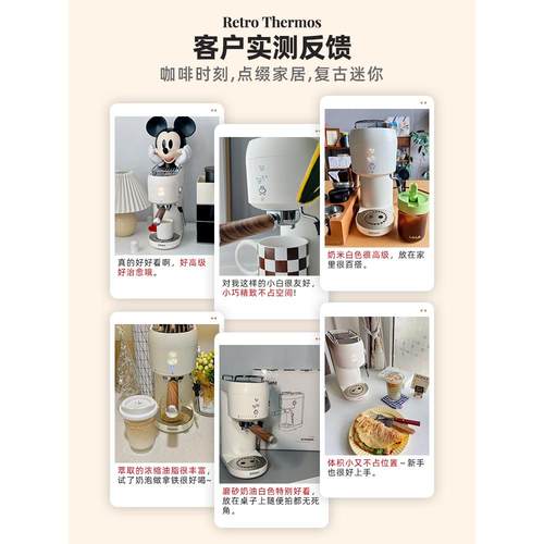 1590安咖啡家用小型式半联自动咖啡机机一人浓缩全自动发泡一体意