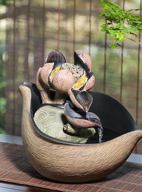 汉韵S028和气堂创招财流水摆件式客玄厅关家中居摆设开业循环水装