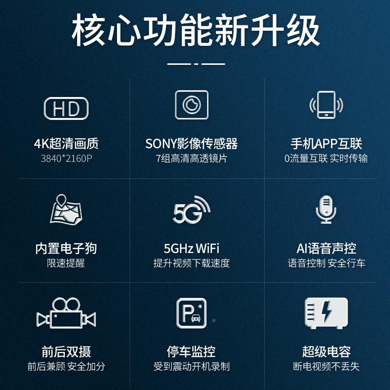 惠行车录普仪4K高清停车监控高清0夜视全景22记5新款免走F969x线
