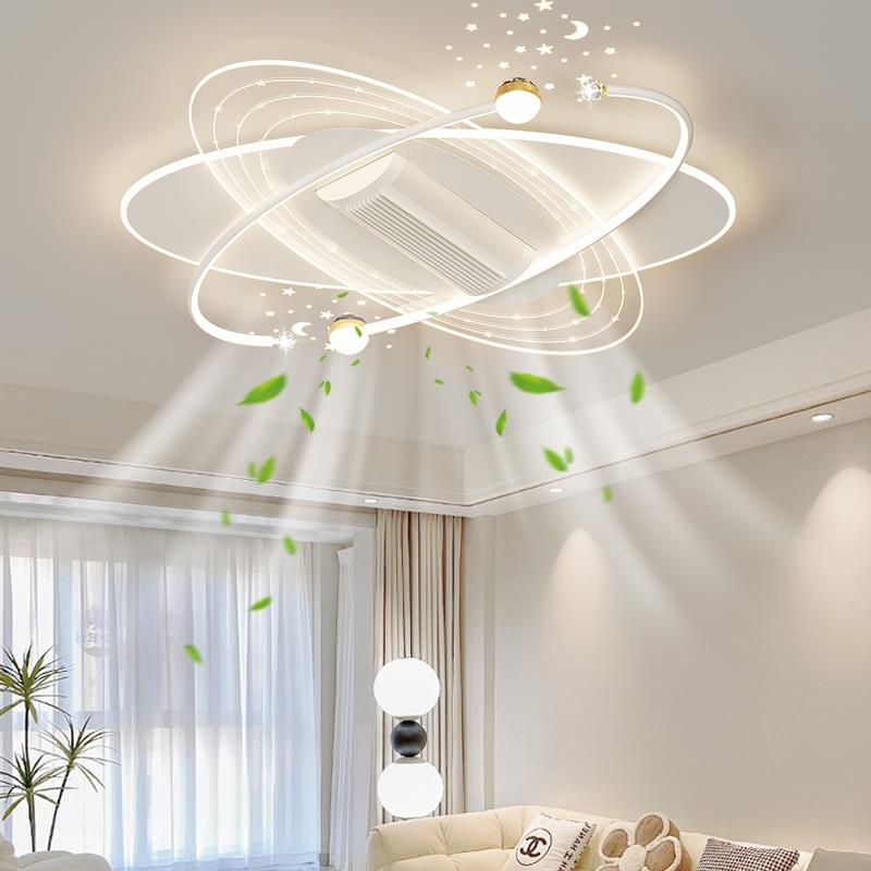 智无叶风扇能灯202现5新款全光约谱无品牌\/儿童房灯具简代吊扇灯