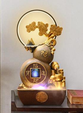 流水葫财摆件厅H20569办公室芦循客环水景招财风水轮装饰开 业生