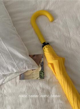ooahz 小鸡黄太可了 家小鸡黄色自制我新款纯长柄雨伞手柄同色i男