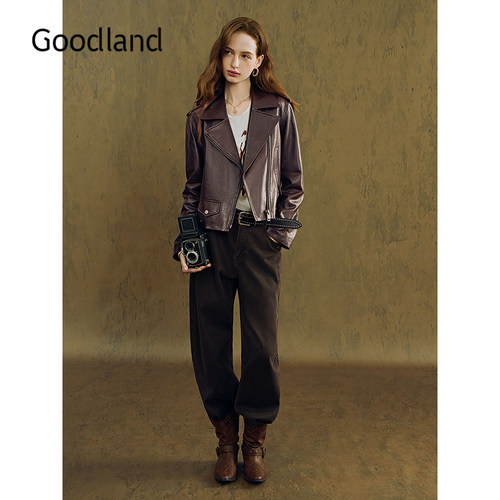 Goodland美地美拉德羊皮革机车皮衣2026秋季新款外套LC36309010