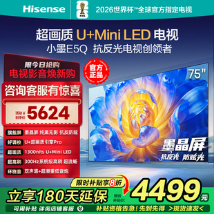LED墨晶屏300Hz高刷4K电视 Mini 海信电视小墨E5Q 75英寸超画质U