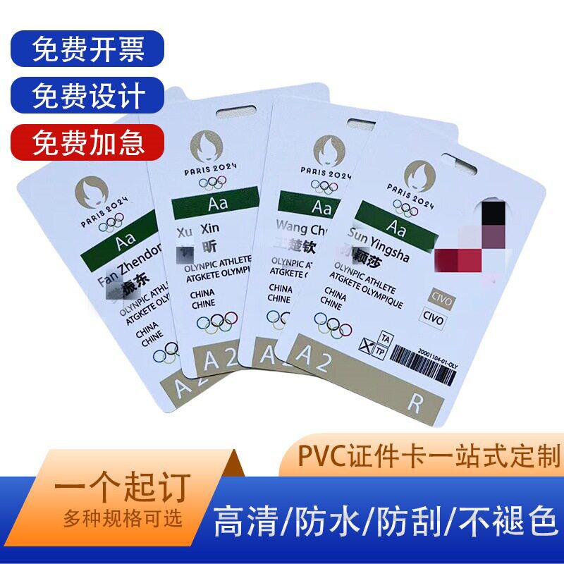 pvc乒乓球参赛证球星卡颖莎孙马龙运动员人像卡背包书包挂件装饰图片