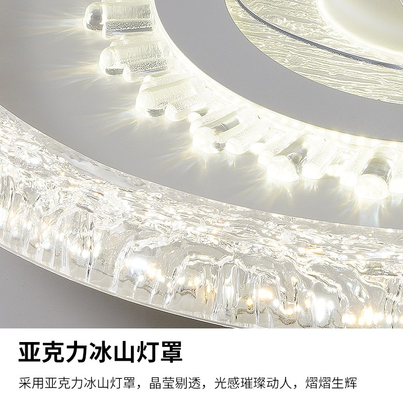 2025新款卧室风扇灯智能语音z小爱同学摇头主房间圆形灯带风扇一