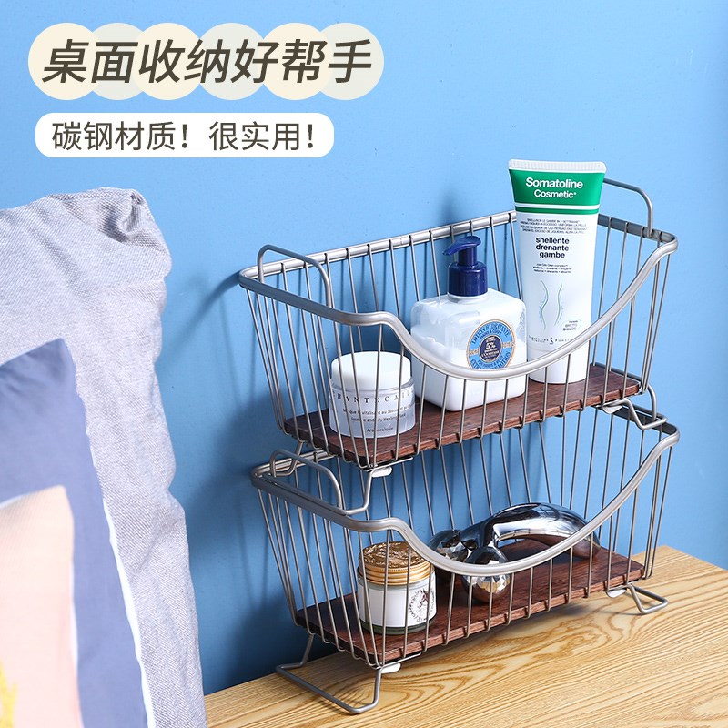 多层落地b置物架收纳架厨房置物桌面储物架家用碳钢书架卧室收纳