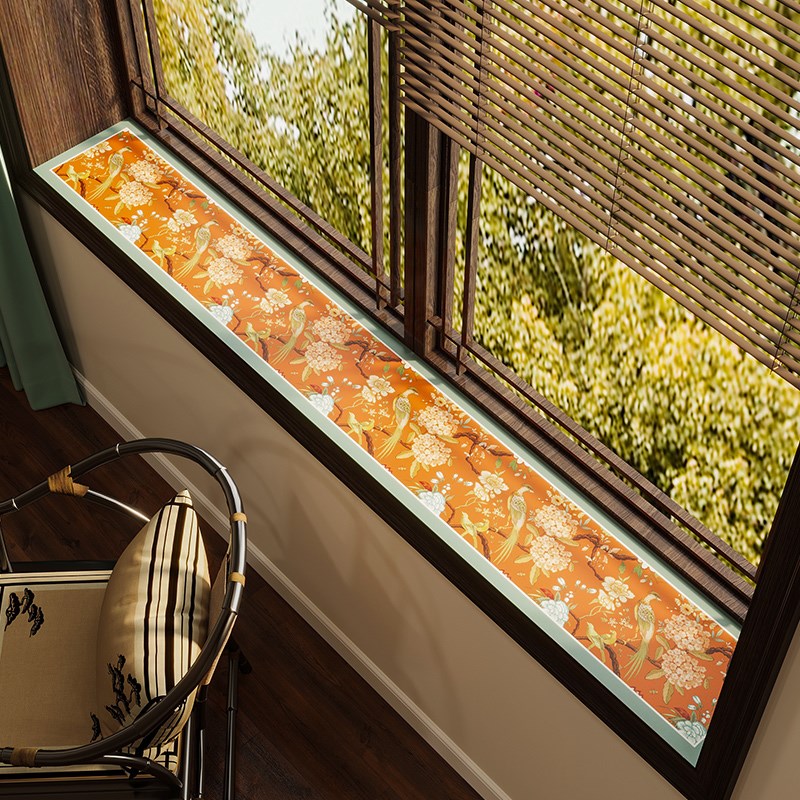 新中式飘窗垫窗台垫窄改造窗沿垫C子防水免洗窗台保护垫可自由裁