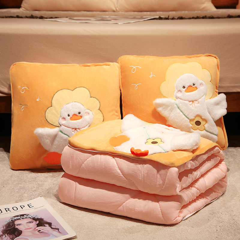 抱枕被子两用折叠午睡毯子u枕头二合一车载办公室汽车沙发靠垫新