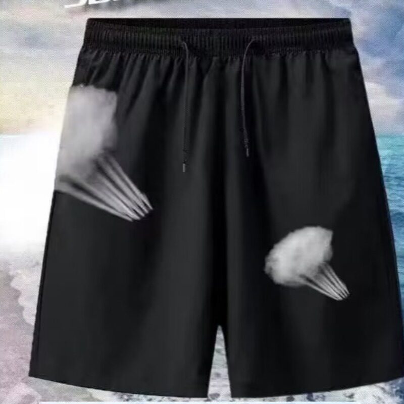 夏季男士短裤百搭休闲五分裤跑步运动裤男宽松直筒沙滩裤家居男裤