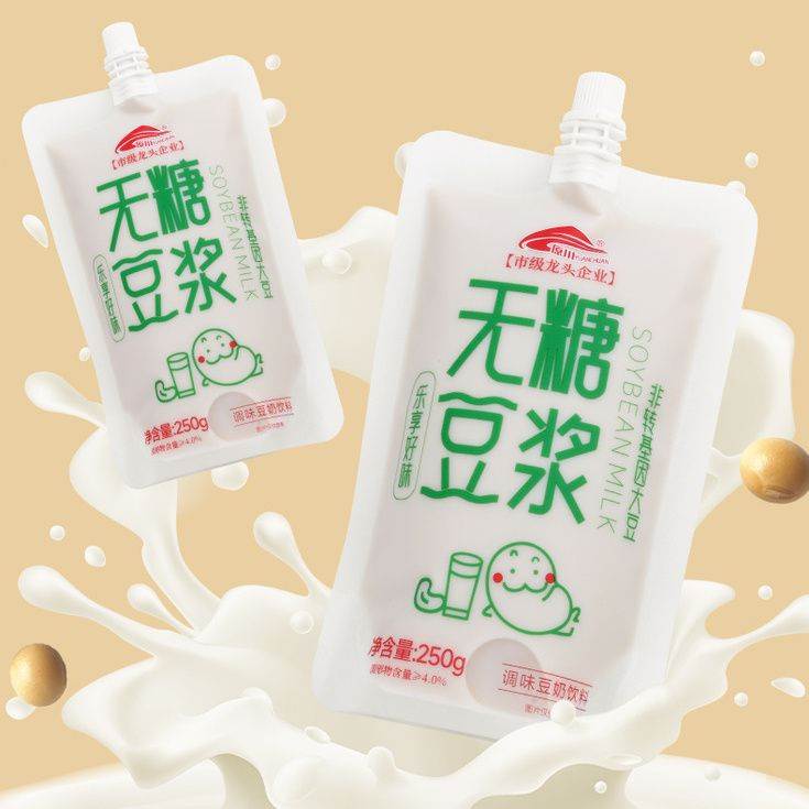 新品原川无糖豆浆早餐奶袋装植物蛋白饮料即食低脂香浓口感