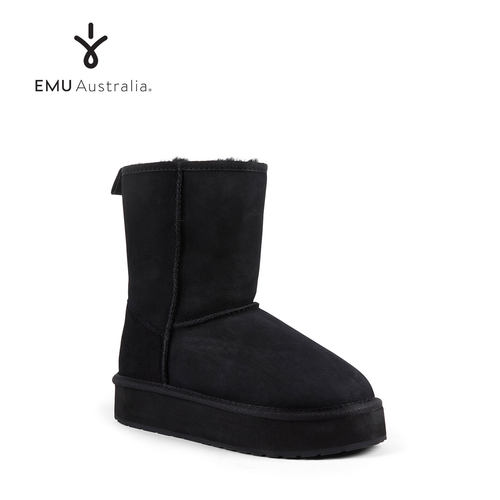 【董晴同款】EMU Australia秋冬女士雪地靴中筒基础款皮毛一体